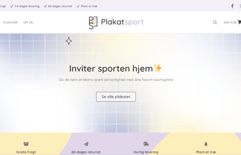 3 år gammel plakat brand, med egen webshop