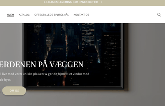 Dropshipping butik med salg af unikke plakater