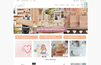 Lækker webshop med luksuriøse festartikler - Årlig omsætning: 120.000 kr. 