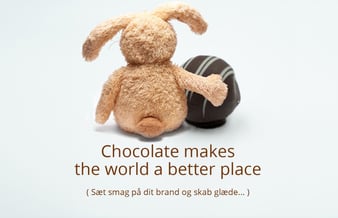 Webshop med specialiseret B2B-salg af slik og chokolade med firmalogo