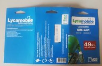 Vareparti med Lycamobile startpakker til salg