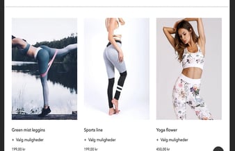 Køreklar webshop med sportstøj og træningsudstyr