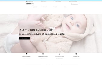 Becaboo.dk - webshop med salg af babytøj og babylegetøj sælges - Omsætning i slut 2018: 235.507,- DKK