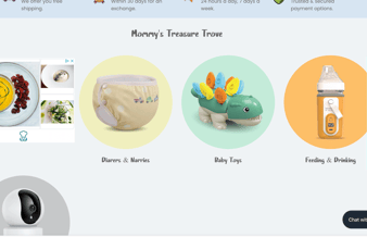 Webshop med salg af baby udstyr og stofbleer  