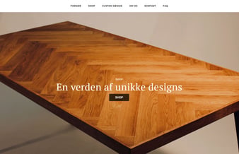 Virksomhed med salg af kvalitets træmøbler i custom design - Få ordre fra dag 1