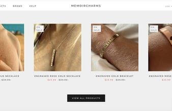 Memoircharms.com - Dropshipping webshop med engraverede smykker 