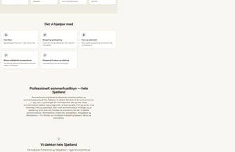 Nøglefærdigt sommerhusservice-koncept – klar til lancering