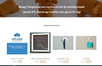 Webshop med salg af 3D produkter