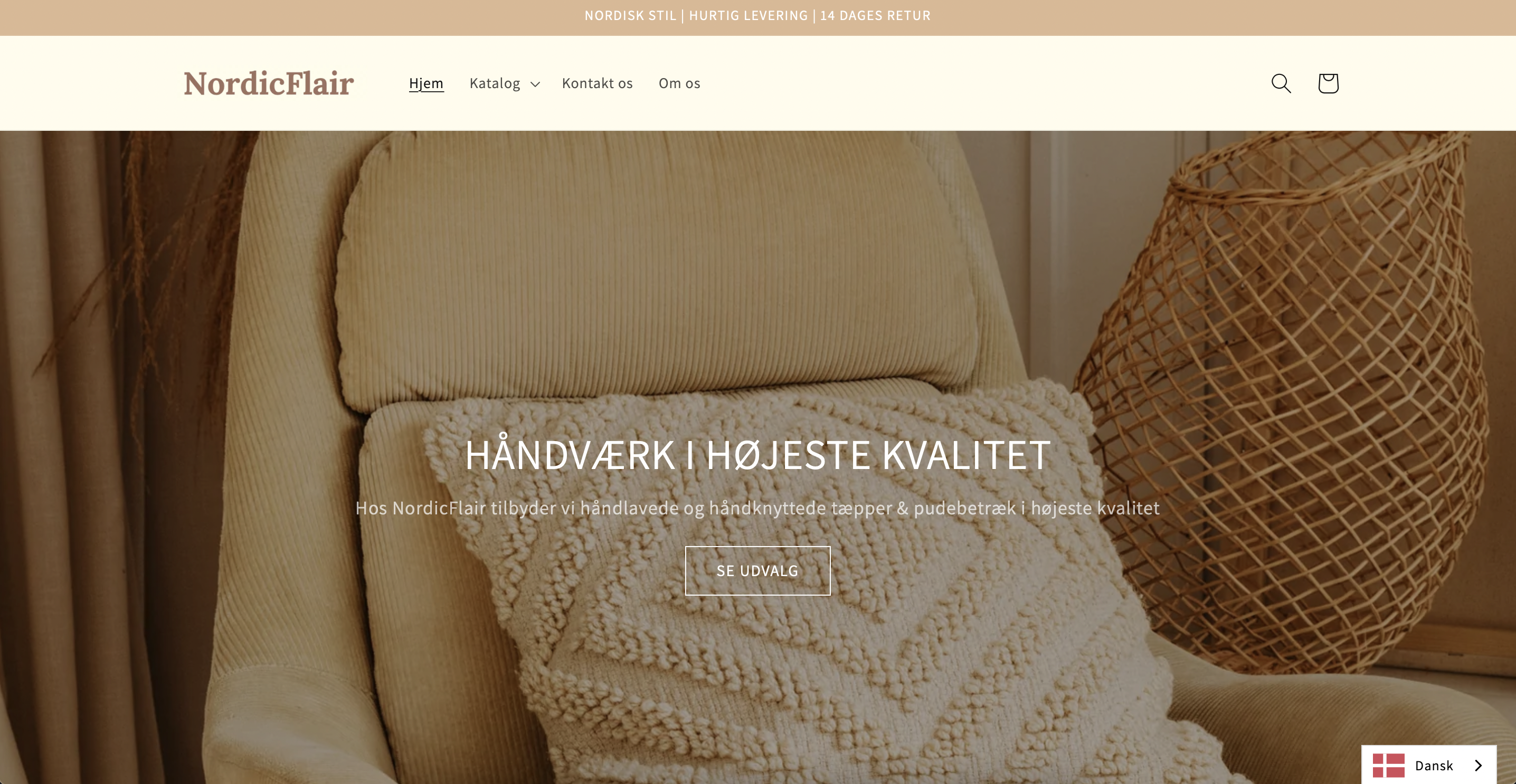 Dropshipping butik med salg af tæpper & pudebetræk