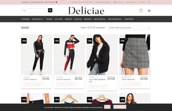 Moderne B2C tøj webshop - Deliciae.dk - Omsatte 11.000 kroner første måned.