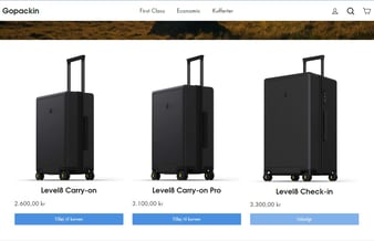 Køreklar webshop | Premium kufferter fra verdenskendt leverandør: 1.400 kr. pr. salg i fortjeneste! - Dropshipping
