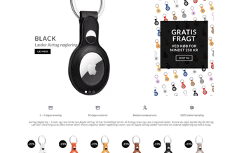 Webshop m. tilbehør til Apple Airtag (Alt til start indkluderet)