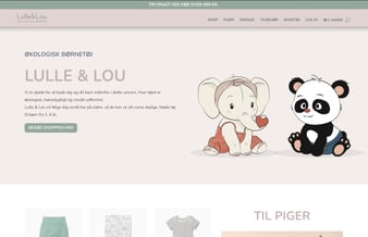 Lulle & Lou - Webshop med økologisk børnetøj fra England (BabyMori) og et fra USA (Winter Water Factory).