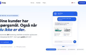 Frida - verdens nemmeste chatbot - LIVE på 5 minutter! Super attraktiv tech-startup. 467 pre-signups medfølger. Klar til DK og udland. Sælges KUN fordi min anden virksomhed er stukket helt af.