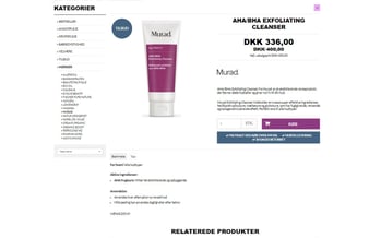Beauty Webshop + agentur på hudplejeprodukter