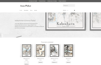 Dropshipping plakat webshop med historiske kort