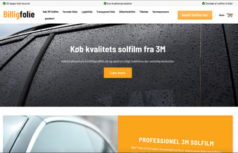billig-folie.dk - Webshop med omsætning sælges - Solfilm til biler og folie til bil indpakning både til privat og erhverv.