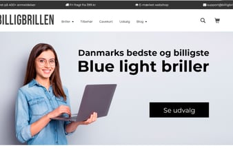 Billigbrillen.dk - flot, nem og brugervenlig webshop!