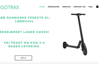 Dropshipping webshop med salg af elektriske løbehjul - 33.000 kr i omsætning