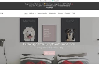 Tids- og ressourcesparsom plakatwebshop til kæledyrs - ÅTD omsætning: ca. 50.000 kr.