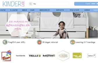Kinderlee.dk - Dropshipping webshop med babyudstyr, legetøj og møbler til børn