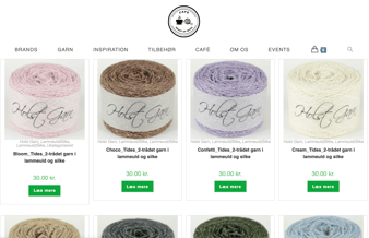 Webshop med garn og tilbehør 
