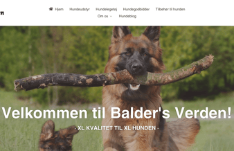 Baldersverden.dk – Webshop med artikler til store hunde – Nichémarked