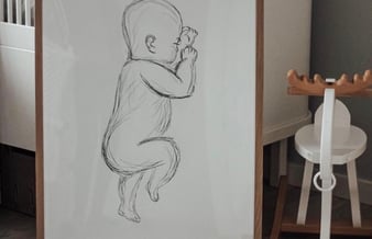 Dropshipping plakatshop med unikke babyplakater - Avancen ligger på mellem omkring 60%. 