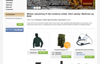 Webshop der sælger militær udrustning