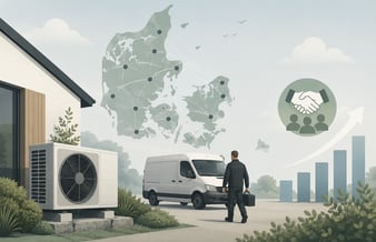 Højtydende, landsdækkende varmepumpevirksomhed med 300 serviceaftaler og flot vækst.