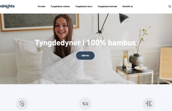 Veletableret webshop med salg af tyngdedyner
