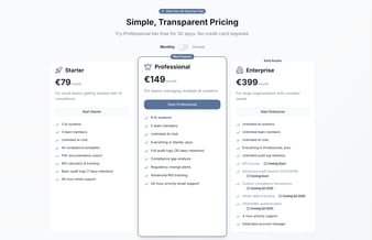 AI act compliance system (web app)