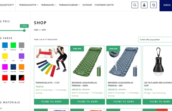 Sport og fritidswebshop sælges - Omsætning 2022: 793.000 kr. - netto 602K