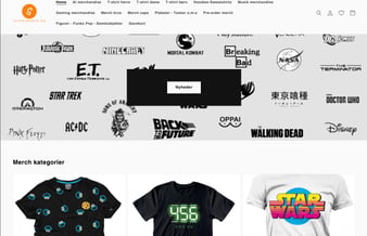 Flot merch webshop fra oktober 2021 med god organisk trafik sælges