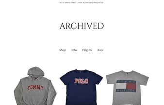 archived.dk - En af Danmark største secondhand webshop - Omsætter for 10-20.000 kr. mnd. 