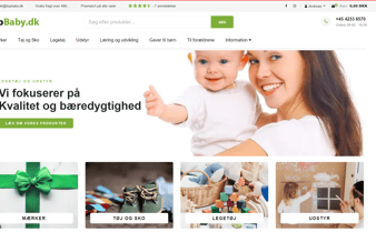 Topbaby.dk - Børnetøj, legetøj og udstyr - Avance på ca. 50%.