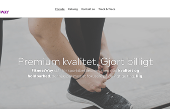 Nystartet dropshipping webshop med salg af fitnesstøj