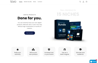 Køreklar webshop på autopilot. Digitale produkter i alle genre med 100% fortjeneste