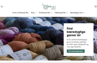 Webshop med salg af strikkeopskrifter plus affiliate site