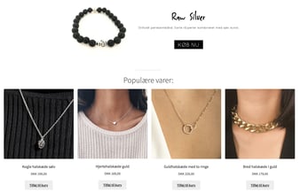necklace.dk - Færdig køreklar opsat webshop med salg af smykker med høj avance