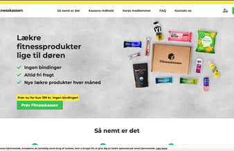 FitnessKassen.dk - Omsætning 2021: 250.000 kr - Abonnement kasse med fitness produkter.