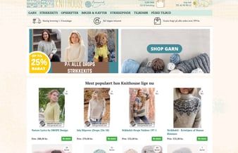 Garn webshop til salg - Omsætning sidste 12 måneder: 1.200.000 kr. - Næsten 100% organisk salg