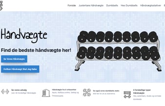 Topdumbells.dk - Affiliate side med fokus på håndvægte