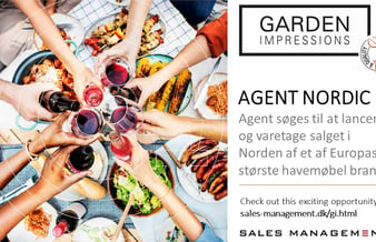Agent søges til etablering af et af Europas største havemøbelbrands i de nordiske lande 