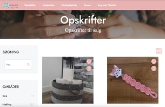 Online platform for folk der hækler og strikker - 1700 medlemmere på platformen