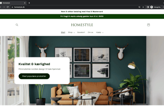 HOMESTYLE l 100% køreklar dropshipping hjemmeside til salg