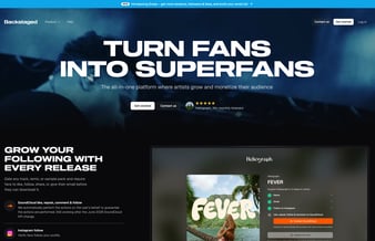 Superfan platform i musikbranchen - 120 registrerede artister, 100% organisk vækst og 34.000+ leads