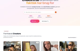 Influencer/Creator Marketing platform - Skalerbar SaaS-løsning