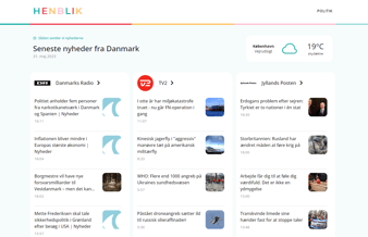Online nyhedsaggregator for store danske medier