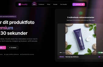 Visualify.dk - AI Produktfoto SaaS med Abonnement, Credits & Admin Panel